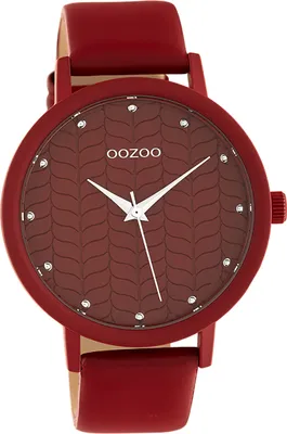Produktbild von Oozoo Damen Armbanduhr rot Analog Timepieces Lederarmband D2UOC10656