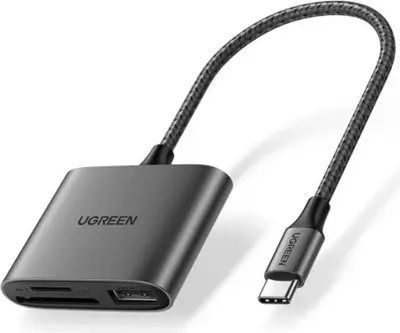 Produktbild von Ugreen 80798, MicroSD (TransFlash), MicroSDHC, MicroSDXC, SD, SDHC, SDXC, Grau, 5000 Mbit/s, USB 3.2 Gen 1 (3.1 Gen 1) Type-C, 1 Stück(e)