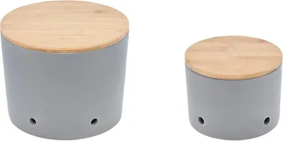 Image de MAGU Knoblauchtopf & Zwiebeltopf Schiefer grau