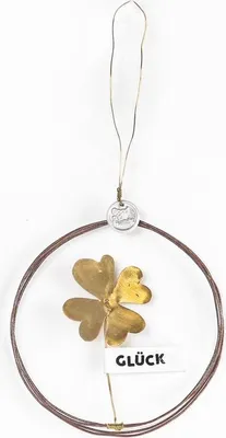 Produktbild von Goldklee Ornament "Glück"