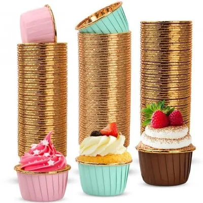 Cupcake-Förmchen, 150 Stück, Papier, 5x7 cm, 3 Farben