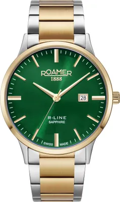 Produktbild von Roamer Armbanduhr Date R-Line Classic Green  - Gold