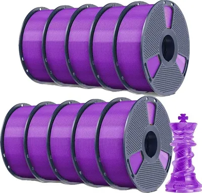 Obrázok produktu pre filament pre 3D tlačiarne, materiál PLA+, priemer 1,75 mm, čírofialový