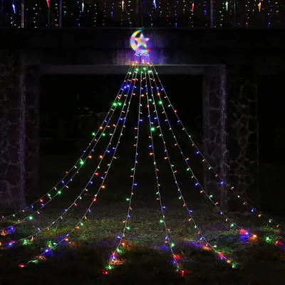 Produktbild von 3.47m LED Lichterkette Bunt 8 Lichtmodi 31V Weihnachtsbeleuchtung für Weihnachtsbaum Tannenbaum Fenster Garten Deko