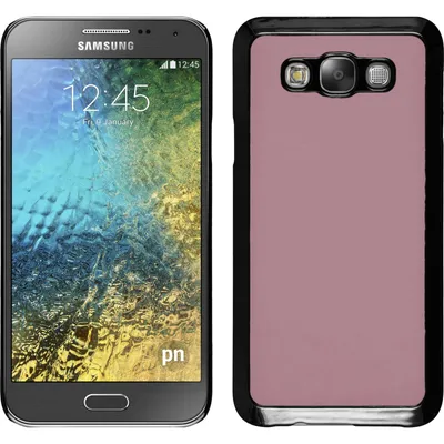 Produktbild von PhoneNatic Case kompatibel mit Samsung Galaxy E7 - Hülle rosa Lederoptik Hard-case + 2 Schutzfolien