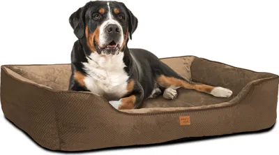 Produktbild von Hundebett Hundekorb Hundekissen 115 x 90 cm Waschbar & Rutschfest Happy MILO XL Braun ib style®