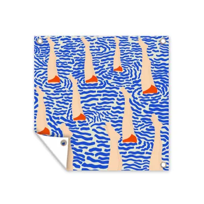 Obrázek produktu pro MuchoWow® Zahradní plakáty - Noha - Voda - Vintage - 200x200 cm - Zahradní dekorace