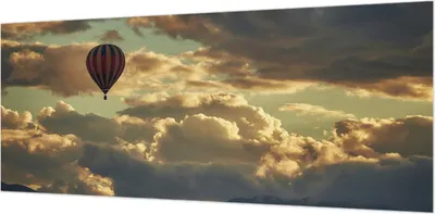 Produktbild von Wandtapete - Dekorative Tapete für Wohnzimmer- Tapetenfolie für Wanddekoration - 208x146 cm - Ballon in den Wolken