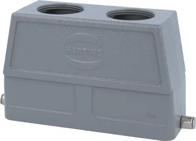 Produktbild von HARTING Han 24B Tüllengehäuse hoch, 2xM32 gerader Kabelabgang, für 1 Bügel (am Unterteil) Verschraubung M32