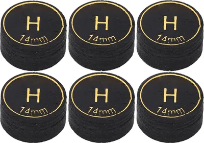 Obrázek produktu pro 6PCS Pool Cue Tips profesionální vícevrstvá kulečníková sada pro tága a snooker 14mm h