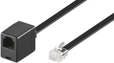 Immagine prodotto di Goobay 68263 Cavo di prolunga modulare, 3 m, nero - Spina RJ12 (6P6C) > Presa RJ12 (6P6C)