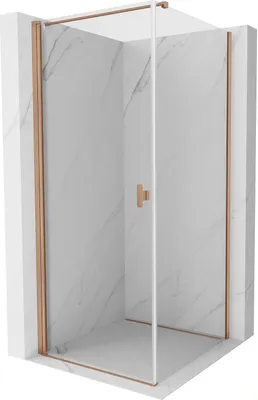 Produktbild von Mexen Mist-B Duschkabine schwingbar 75 x 75 cm, transparent, gebürstetes Kupfer - 8A2T-075-075-65-00