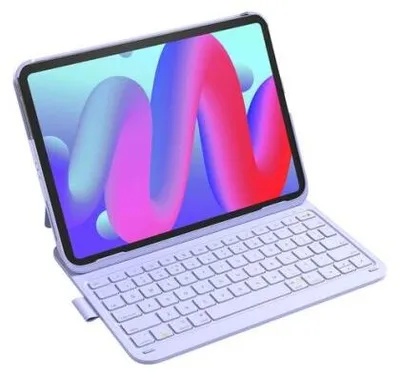 Obrázok produktu pre Inateck BK2007, QWERTY, Touchpad, Apple, iPad Air 11 Inch 7th Gen M3 2025 iPad Air 11 Inch 6th Gen 2024 (A2902/A2903/A2904) iPad Air 10.9..., Purpurová, Stav batérie, Bluetooth, Caps Lock, Nabíjanie