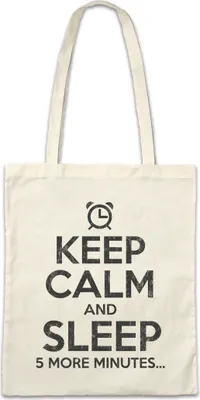 Produktbild von Urban Backwoods Keep Calm And Sleep, Stofftasche, Farbe: Beige