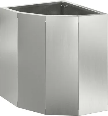 Image de vidaXL Plante d'angle Argent 30 x 30 x 35 cm Acier galvanisé