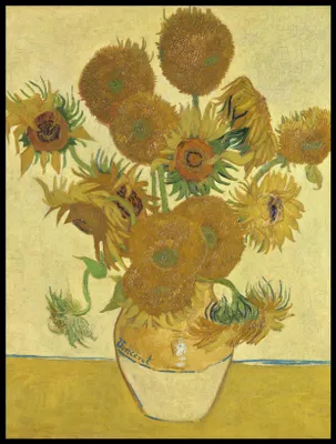 Image de Affiche 60 x 80 cm  Les Tournesols, Van Gogh Vintage pour le salon
