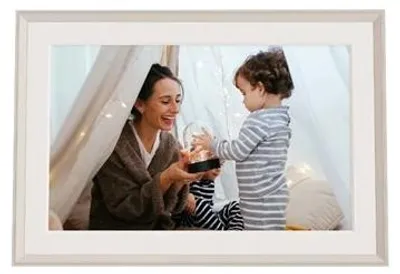 Productafbeelding van Aura Frames Carver Mat - Digitale fotolijst - 25,7 cm (10,1") - 1280 x 800 - Frame in wit met een passe-partout