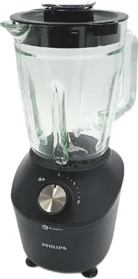 A Philips blender on a white background.