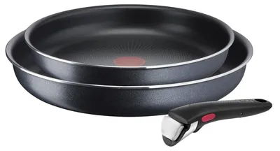Obrázek produktu pro Tefal Ingenio L15891, Fritovací sada, Černá, Hliník, Titanová, Černá, Termo indikátor