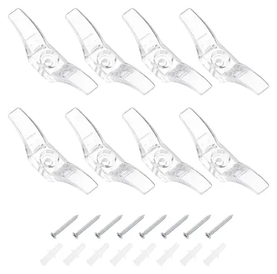 Productafbeelding van Kordelhouders voor rolluiken - Bevestiging veiligheidssnoer - 8 stuks - 55x11 mm - Transparant