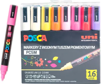 Image de Posca Uni Marker Set Pc-5M 16 Pieces 194514
