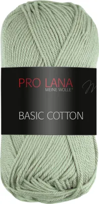 Produktbild von Pro Lana BASIC Baumwolle Baumwollgarn 50 g ideal für Kleidung, Spielzeug, Accessoires 125 m Farbe 062 - helloliv