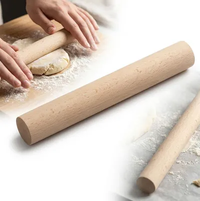 Obrázok produktu pre Drevený valček Ø30 mm D200 mm Otočný Buk