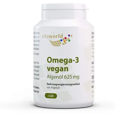 Produktbild von Vitaworld Omega-3 Vegan Algenöl 625 mg Kapseln, 120 St. Kapseln