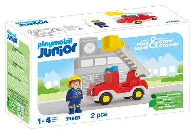 Produktbild von PLAYMOBIL Junior 71683 JUNIOR: Feuerwehrleiterfahrzeug