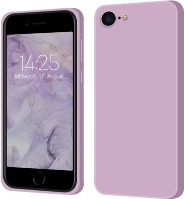 Produktbild von Hülle für Apple iPhone 7 / 8 / SE 2020 Case Cover Bumper Silikon Softgrip Schutzhülle Farbe: Lila