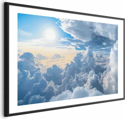 Produktbild von Posterpapier Poster - Symphony of Light: Sun and Clouds Playing Together on a Beautiful Sky 42x29.7 cm Muster b-H-10048-ao-a