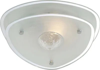 Produktbild von Deckenleuchte, Glas satiniert, Kristallglas klar, chrom, H 10 cm