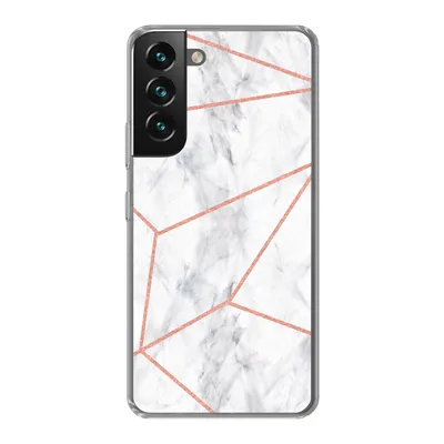 Produktbild von MuchoWow® Handyhülle Schutzhülle Hülle für Samsung Galaxy S22 Plus Marmor - Roségold - Weiß Silikon Softcase Handy Hülle - Schutzabdeckung