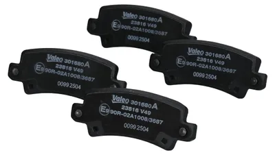 Produktbild von VALEO Bremsbeläge Satz Hinten für TOYOTA COROLLA (ZZE12, NDE12, ZDE12) 301680A