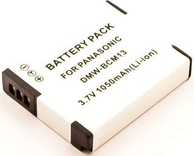 Produktbild von Akku für Panasonic LUMIX DMC-ZS30 Li-Ion 3,7 Volt 1050 mAh schwarz.
