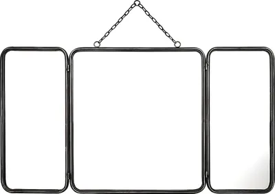 Produktbild von Vintage Friseurspiegel CERONE E - L. 60 x H. 112 cm - Grau Metall