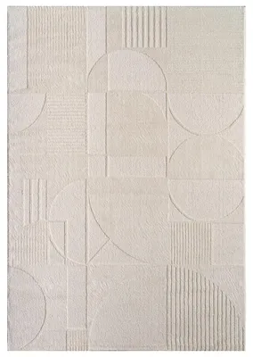Produktbild von TT Home Wohnzimmer Teppich Schlafzimmer Kurzflor Soft Modern Boho Skandi Design 3D Unifarben Abstraktes Geometrisches Design Größe 160x230 cm