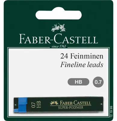 Produktbild von Faber-Castell Druckbleistiftminen SUPER POLYMER, 121999, Ø 0,7mm, HB