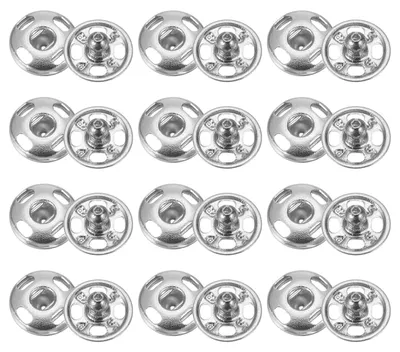 72 Nähdruckknöpfe 6 mm, weiß, Kupfer, für Kleidung & Taschen