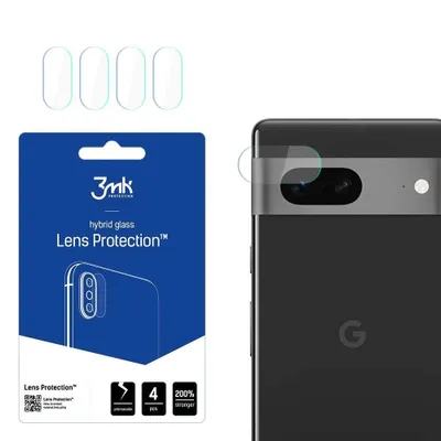 Produktbild von 3mk Hybridglas Lens Protection für Google Pixel 7 5G Kamera Objektiv Kameralinse 0,16mm 6H (4 Stück)