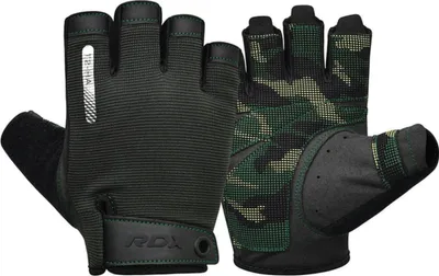 Produktbild von RDX Sports Gym Gloves T2 - Half Finger - Armeegrün - S