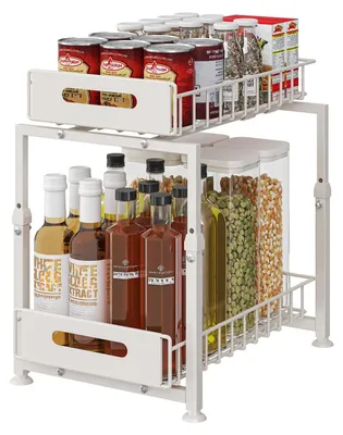 Productafbeelding van Opslag onder de gootsteen 2 niveaus Metalen keukenorganizer