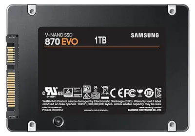 Produktbild von Samsung 870 EVO, 1 TB, 2.5", 560 MB/s, 6 Gbit/s