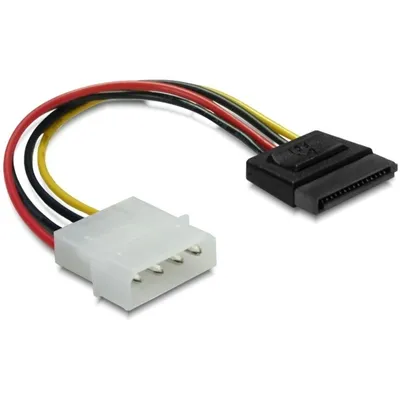 Produktbild von Delock - Netzteil - SATA-Stromstecker (M) zu interne Stromversorgung, 4-polig (M) - 6 cm