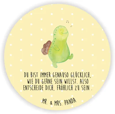 Produktbild von Mr. & Mrs. Panda magnet Schildkröte Pfeifen - Gelb Pastell - Geschenk, für kühlschrank, Neuanfang, Depression, Trennung, pinwand, fotos, Kühlschrankmagnet, zettelhalter