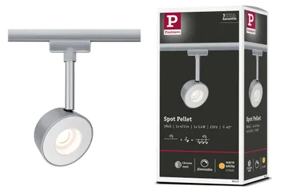 Produktbild von Paulmann URail LED Spot Pellet 4W Chrom matt/Weiß