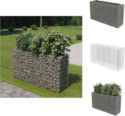 Obrázek produktu pro vidaXL Gabionový vyvýšený záhon z pozinkované oceli 180×50×100 cm - Květináče a květináče