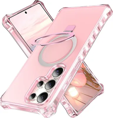 Produktbild von Samsung Galaxy S26 Ultra Hülle - Coverup ShockProof TPU Back Cover mit MagSafe Compatible Ring Kickstand - Rosa