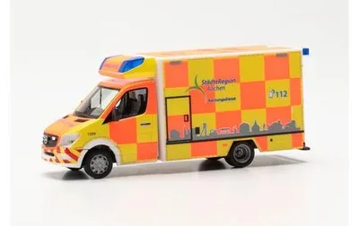 Produktbild von Herpa 097284 - 1/87 Mercedes-Benz Sprinter `13 Fahrtec RTW „Städteregion Aachen“