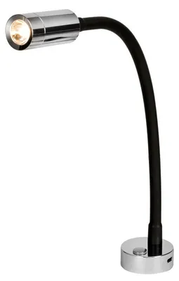 Immagine prodotto di Lampada da lettura flessibile, da comodino, con luce LED regolabile, Osculati 13.867.60